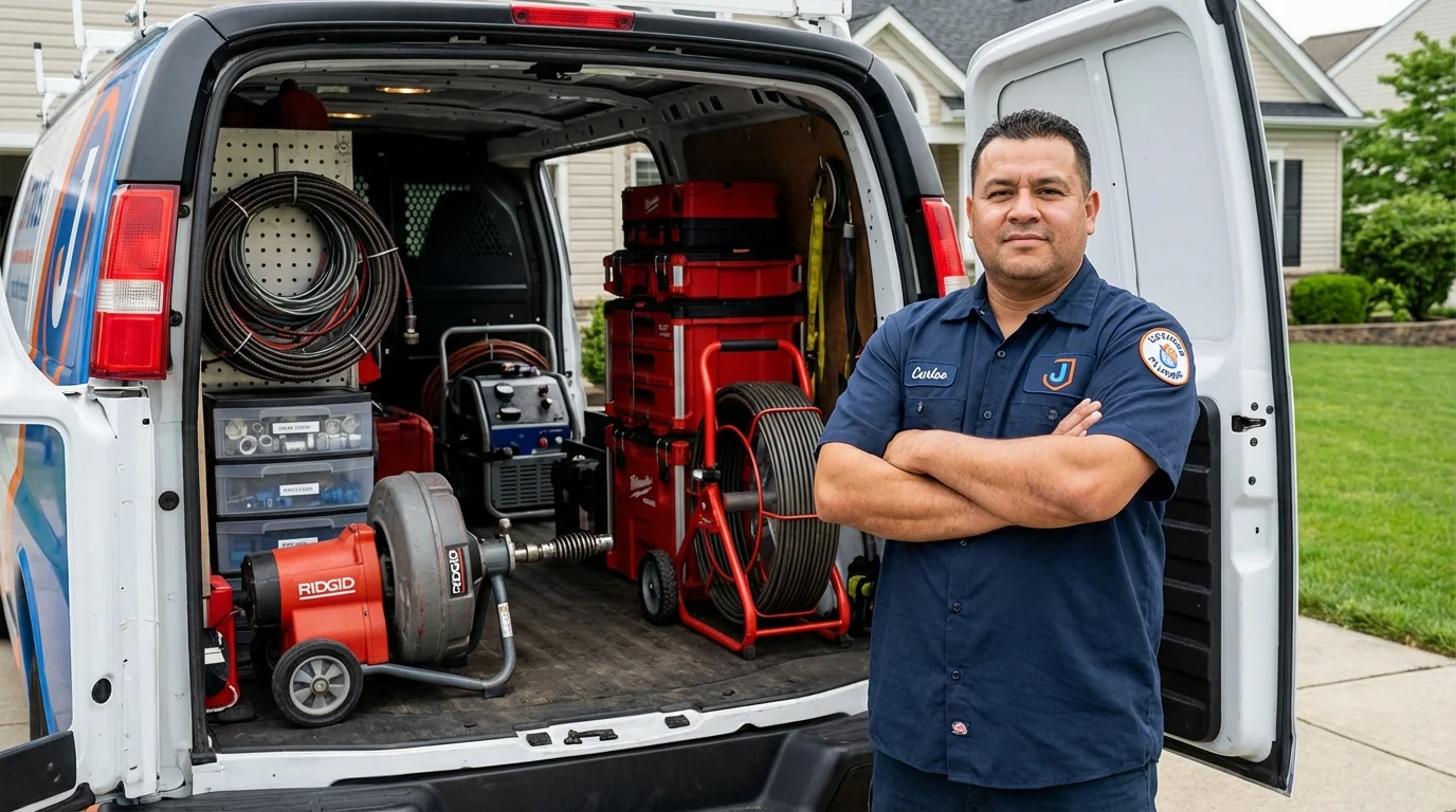 Professional drain cleaning equipment and Johns Plumbing LLC plumber in Rio Vista