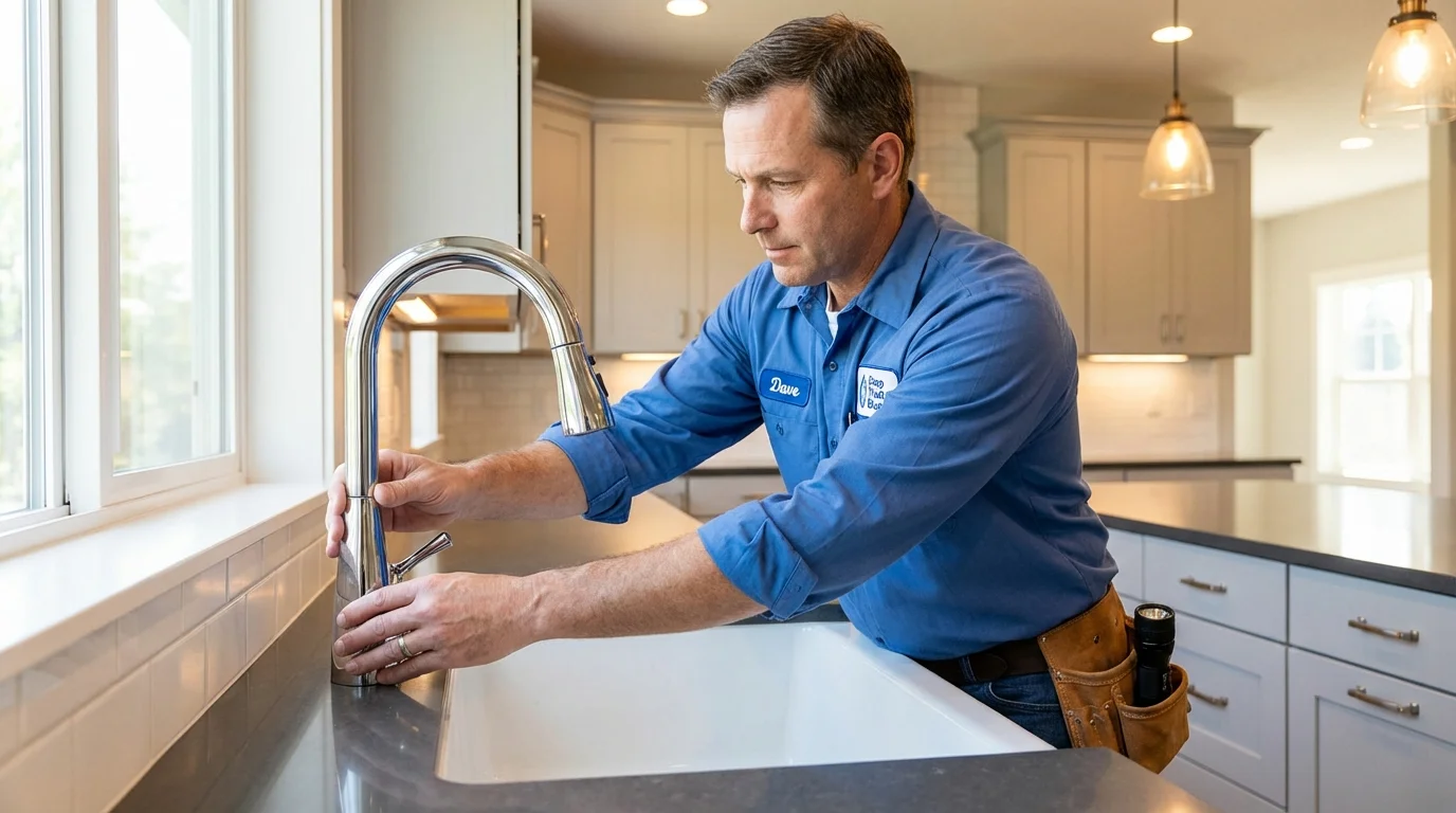 Kitchen faucet installation by Johns Plumbing LLC in Rio Vista