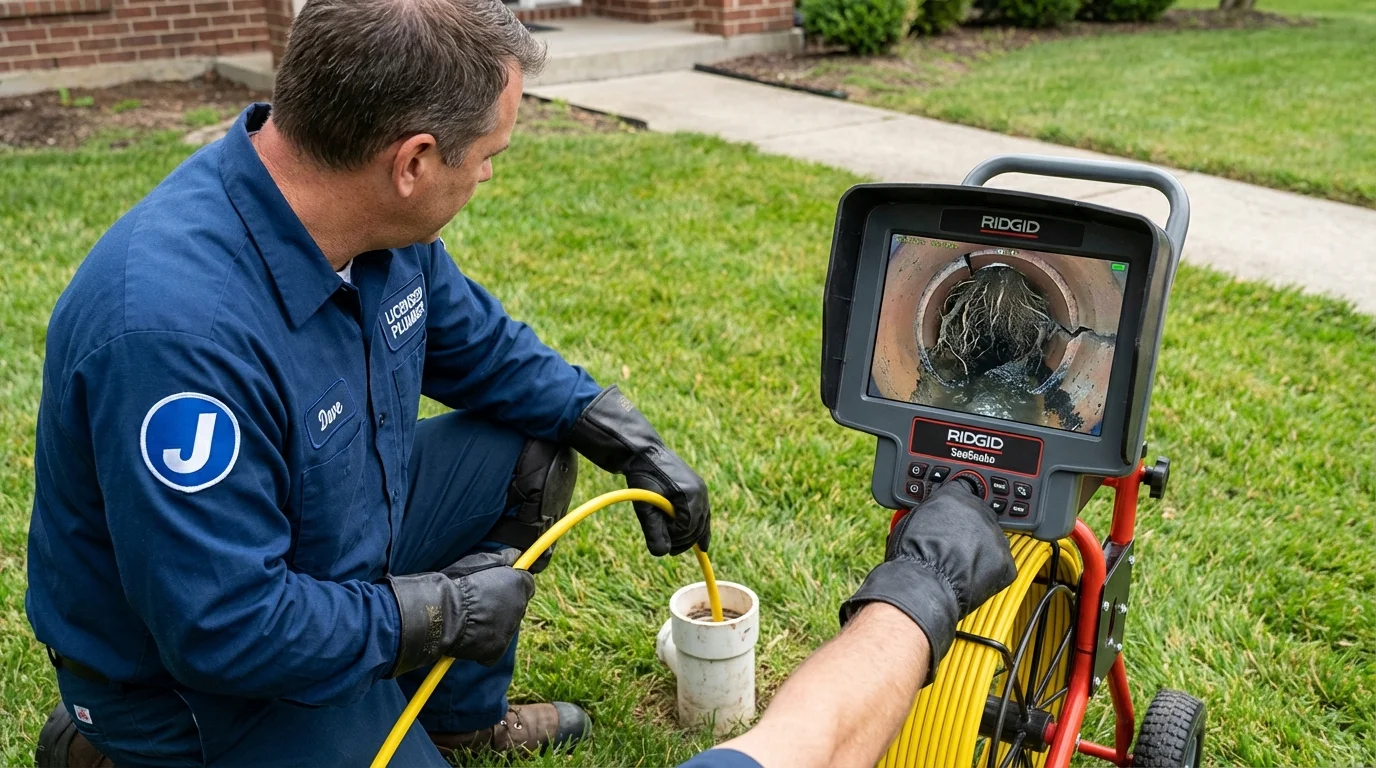 Sewer camera inspection being performed by Johns Plumbing LLC in Rio Vista